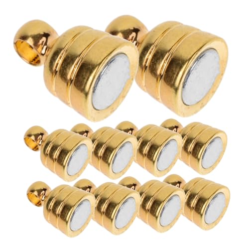 Tofficu 1 Satz Magnetschnalle Magnetverschluss Für Armband Selber Machen Stecker Für Schmuckverschlüsse Magnetverschlüsse Für Armbänder Verschluss Für Halsketten Kupfer Golden 5st von Tofficu