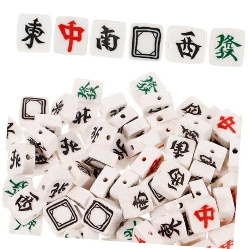 Tofficu 1 Satz Mahjong-perlen Mahjongg Mahjong-ohrringe Linsenperlen Herstellung Von Armbändern Aus Tonperlen Scheibenperlen Aus Ton Schmuck Tonperlen Modern Perlen-kit Polymer-ton 100st von Tofficu