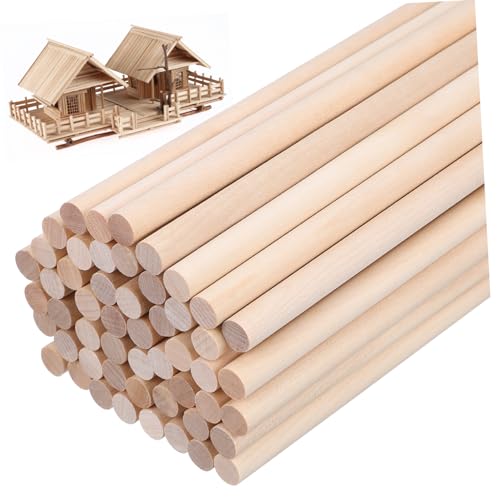 Tofficu 1 Satz Massivholzstab Wachsstäbe Eis Am Stielformen Mit Stäbchen Handfächer Aus Papier Holz Sticks Zum Basteln Bastelstäbe Dübel Zum Basteln Unvollendetes Holzhandwerk 50 Stück von Tofficu