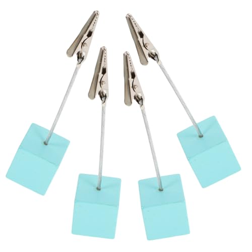 Tofficu 1 Satz Memo-ordner Halter Für Büroklammern Fotoclips Memohalter Tischnummer Steht Namenskartenhalter Bildhalter Für Tische Bild Steht Für Anzeige Rostfreier Stahl Sky-blue 4 Stück von Tofficu