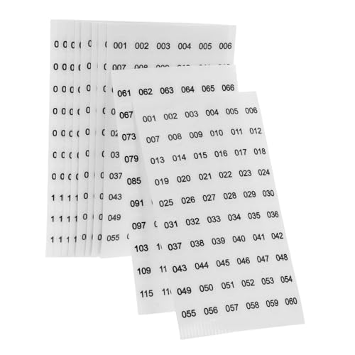 Tofficu 1 Satz Nagellackaufkleber Beschriftungsstickers Kleine Nummern Aufkleber Transparente Aufkleber Nagellack Aufkleber Nummerierte Etiketten Zahlenaufkleber Papier 10 Blatt von Tofficu