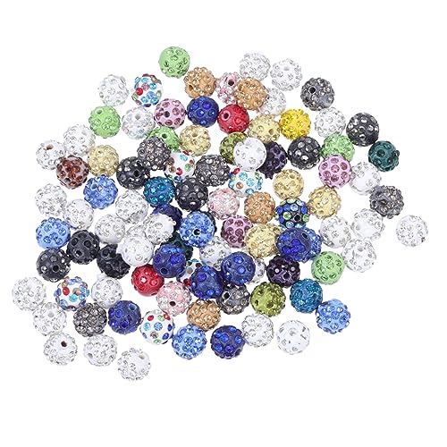 Tofficu 1 Satz Perlen Mit Diamanten Schmuckperlendekore Ohrringperlen Charms Armbänder Schmuckherstellung Schmuck Machen Diamantbesetzte Perlen Armband Lose Perlen Polymer-ton 100st von Tofficu