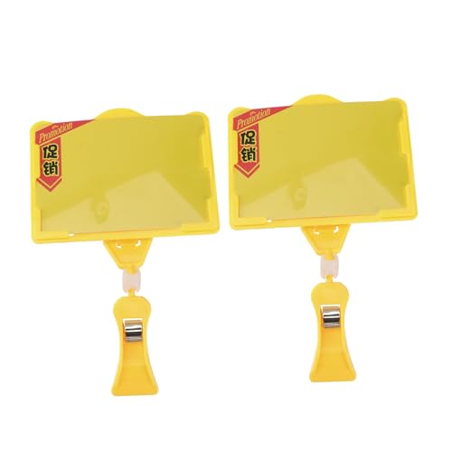 Tofficu 1 Satz Preisschildhalter Etikettenhalter Für Drahtregale Auflösbar Aufkleber Punkt Anzeige Inhaber Stand Klarer Menühalter Fan-shop Tür Stichworte Abs Neues Material Yellow 2st von Tofficu