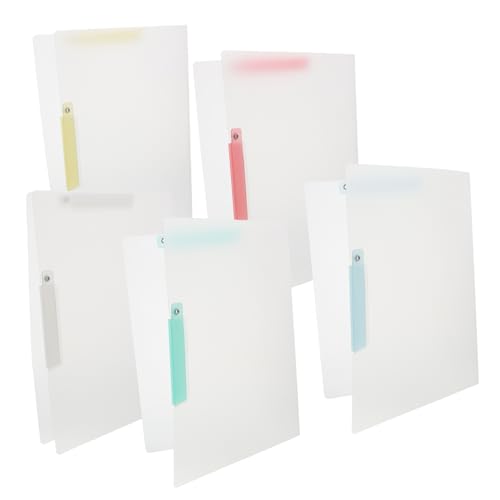 Tofficu 1 Satz Prüfungspapier-organizer Taschenmappen Dokumenten-organizer Aus Kunststoff Aktenteiler Aus Kunststoff Aktenordner Aus Papier Aktendeckel Aus Kunststoff Plastik 5st von Tofficu