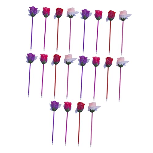 Tofficu 1 Satz Rosafarbener Kugelschreiber Rote Stifte Mit Mittlerer Spitze Rosa Stifte Schreibwaren Mit Kreativem Design Schreibstift Mit Blumenmuster Stift Signaturstift Pp 20st von Tofficu