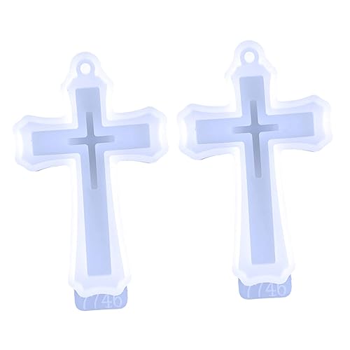 Tofficu 1 Satz Schlüsselanhänger Form Kreuz Anhänger Geformt Kreuz Charme Schmuck Selber Machen Set Silikonform Für Schmuck Epoxid-silikonform Diy Silikonform Für Kreuzanhänger 2 Stück von Tofficu