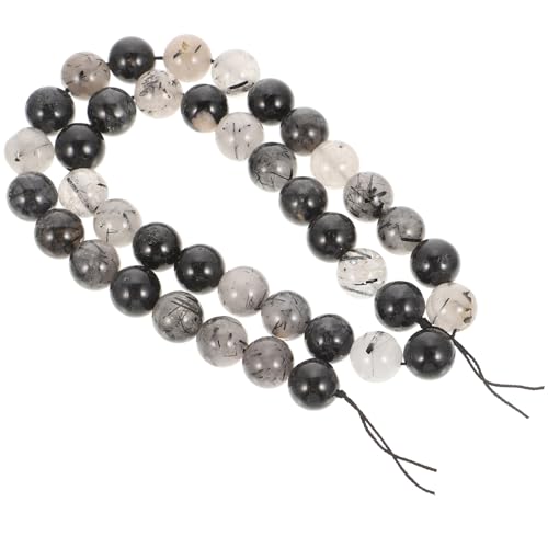 Tofficu 1 Satz Schwarze Haarkristall Lose Perlen Edelsteinperlen Lampwork-perlen Basteln Sie Diy-perlen Armbänder Diy Perlen Loser Perlenanhänger Natürlicher Schwarzer Haarkristall von Tofficu