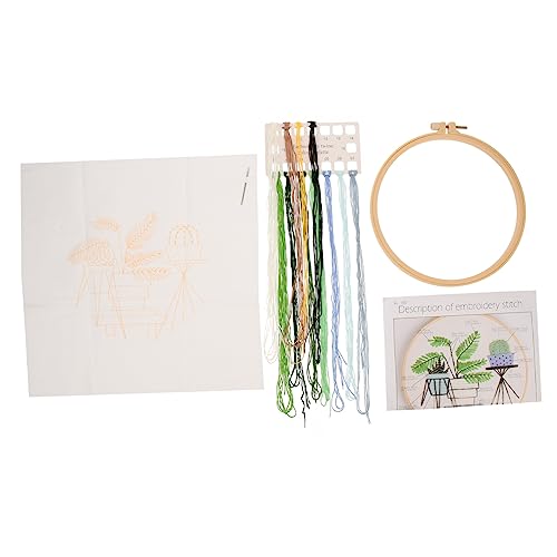 Tofficu 1 Satz Stickmaterial embroidery stickmotive Handstickerei Kit Stoffstickerei Kit stickgarne Kreuzstich-Set Stanznadel-Kits werkzeug Kreuzstichpackungen Kreuzstich-Stickset Kabel von Tofficu