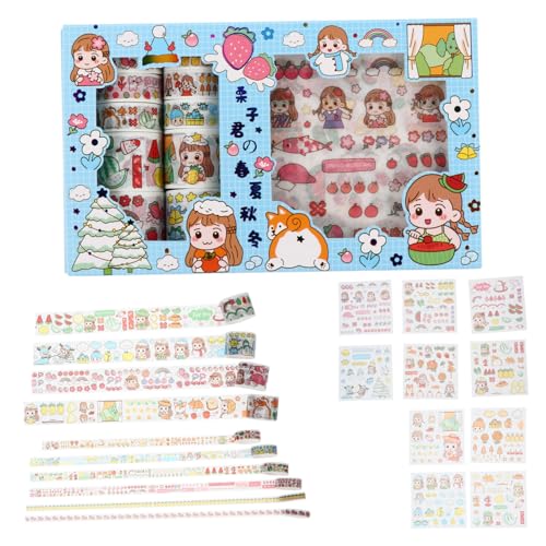 Tofficu 1 Satz Taschenband bastelset basteln für geschenkverpackungen bastel materialien geschenkpakete Abdeckband Bandspender tagebuch klebeband Washi-Tape-Aufkleber Papier von Tofficu