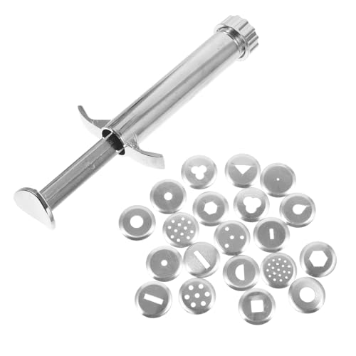 Tofficu 1 Satz Tonpresse Aus Keramik Werkzeug Tonpresse Aus Metall Professioneller Tonextruder Tragbarer Auspresser Für Ton Tonextruder Mit Spitzenformen-kit Rostfreier Stahl Silver von Tofficu