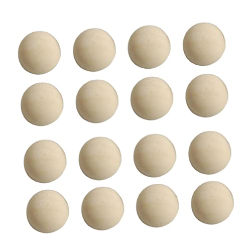 Tofficu 1 Satz Unfertiger Halber Bastelball Naturbälle Für Kunst Minibälle Diy-ball Diy-spielzeug Spielzeuge Bastelmaterial Für Kinder Gespaltene Holzkugel Halbe Holzkugeln Hölzern 40st von Tofficu