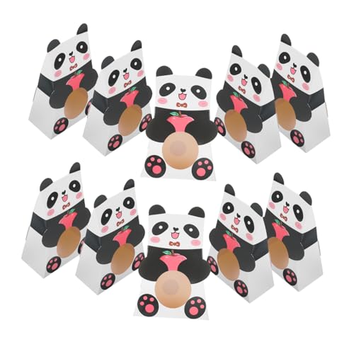 Tofficu 1 Satz Verpackungsbox Für Panda-süßigkeiten Cartoon-panda Spielzeugsets Rollenspiel-kits Panda Süßigkeiten Box Shower Bäckereibehälter Sandwichtüten Aus Papier 10st von Tofficu