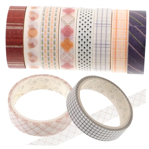 Tofficu 1 Satz Washi-tape Krippendekor Scrapbook-klebeband Diy Washi Tape Scrapbooking-zubehör Dekoratives Bastelband Scrapbook- Wickelbänder Waschi Japanisches Papier 10 Rollen von Tofficu