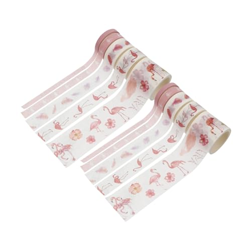 Tofficu 1 Satz Washi-taschenband Scrapbook-klebeband Tagebuchaufkleber Vintage Washi Tape Dünn Scrapbooking-aufkleber Dekoratives Feiertagsband Vintage-aufkleber Papier Rosa 10 Rollen von Tofficu