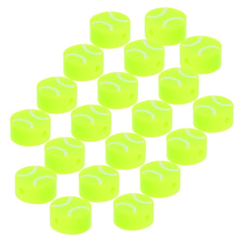 Tofficu 1 Satz Weiche Keramikperlen Sports Spacer Perlen Lose Tennisperle Tennisperlen Für Jungen Perlen Zum Basteln Sportperlen Perlen Für Tennisbälle Polymer-ton Green 100st von Tofficu