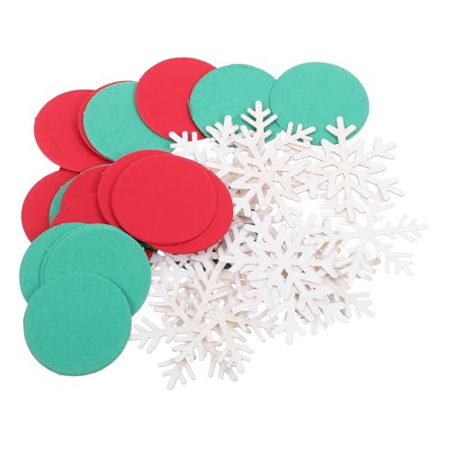 Tofficu 1 Satz Weihnachtsdekoration Konfetti runde Dekoration dekoratives Schmucktablett Wasserhähne Tablettdekoration Partydekoration partyzubehör Schnee Konfetti Tischkonfetti Papier von Tofficu