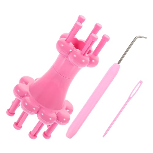 Tofficu 1 Satz Wickler Gehäkelte Tasche Bausätze Ich Strickmaschine Quaste Das Häkelset Für Anfänger Webstuhl Mini-nähset Bausatz Häkelgarn Häkeln Heimwerken Löwengarn Nähen Plastik Rosy von Tofficu