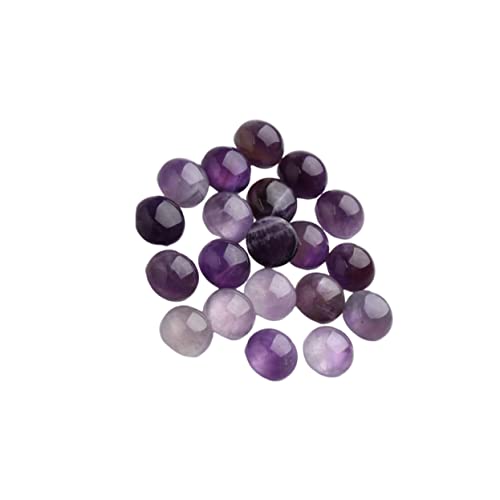 Tofficu 1 Satz Zeitsteinzubehör Zum Selbermachen Schmuck Machen Violettglas Perlen Aus Halbedelsteinen Lila Jade Halbedelperlen Schmuck Zeit Accessoires Lila Kristall-cabochons 20st von Tofficu