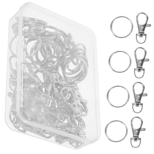 Tofficu 1 Schachtel Hummer Schlüsselanhänger Spaltringe drehbare Schlüsselbundhaken schwenken Schnallenring D-Ring-Clip ersatzteile bastelzeug Handtaschenschnalle Crossbody-Hardware Metall von Tofficu