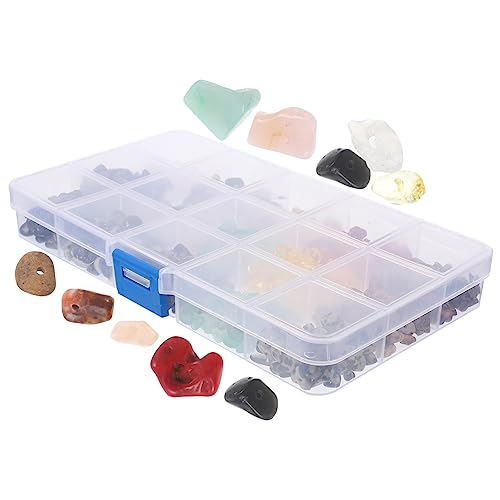 Tofficu 1 Schachtel Perle aus Naturstein bastelsets+für+kinder bastel set für kinder klappcreolen jucarii pentru copii ohrringe Schmuckperlen Kiesperlen Chip-Stein-Perlen Edelsteinperlen von Tofficu