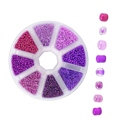 Tofficu 1 Schachtel Verlaufs Perlen Lose Perlen Für Diy Schmuck Diy Perlen Diy Bastelperlen Basteln Mit Perlen Edelsteinschmuck Schöne Abstandsperlen Schmuck Spacer Charms Violett Glas von Tofficu