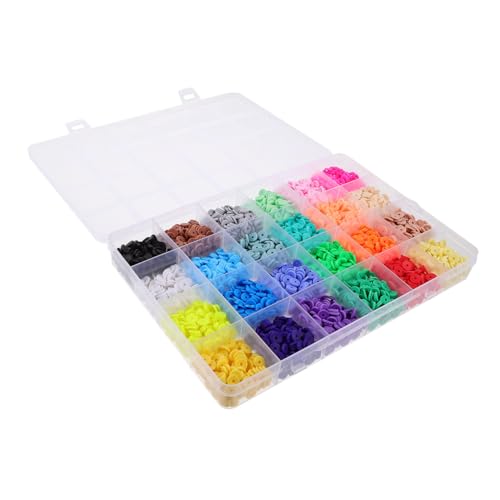 Tofficu 1 Schachtel Weiche Tonperlenscheibe 6 Mm Diy-perlen Lose Perlen Aus Diy-perlen Zum Basteln Diy-perlen Aus Perlen Perlen Schmuckherstellung Aus Perlen Polymer-ton Colorful von Tofficu