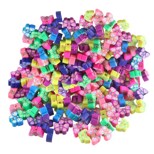 Tofficu 1 Schmetterlingsperlen Aus Polymer Charms Armbänder Schmetterlings-abstandsperlen Boho-armbänder Schmuckperlen Schmetterlinge Perlen Halskette Perlen Kinderarmband Polymer-ton von Tofficu