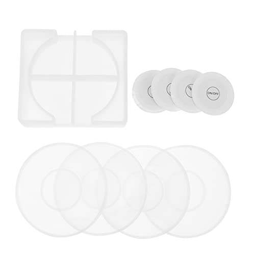 Tofficu 1 Set Creative CD Disc Epoxidharzform Mit 4 Aufkleber DIY Coaster-form von Tofficu