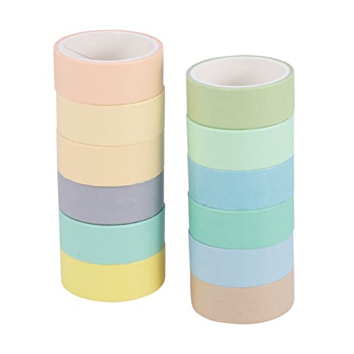 Tofficu 1 Set Kreatives Washi Tape Set Macaron L Größe Bunte DIY Papierklebebänder Für Fotoalben Scrapbooking Und Kreative Bastelprojekte Dekoratives Geschenkband Für Jeden Anlass von Tofficu