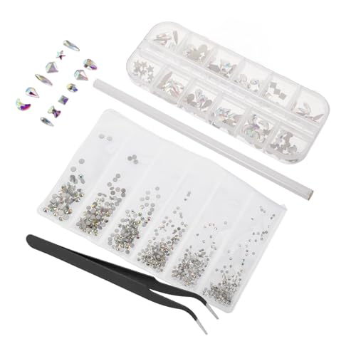 Tofficu 1 Set Nagelkunst Zubehör Nagel Sets Schmuck Edelsteine Strasssteine ​​Für Nägel Nagel Strasssteine Flatback Strassperlen Nagelanhänger Für Acrylnägel Flaches Ab von Tofficu