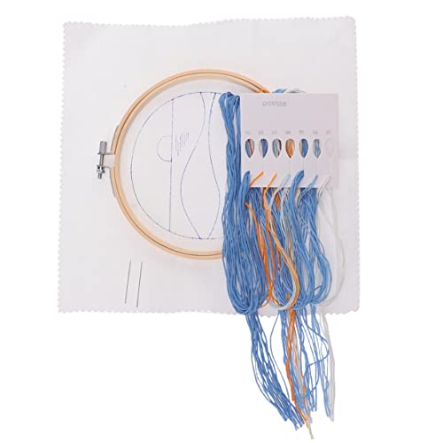 Tofficu 1 Set Sonnenaufgangshandwerk selber machen Stickgarn Armbänder Stichrahmen Bausatz Stanznadel-Kits Bausätze embroidery kit embroidery set Stickereimaterial mit Sonnenaufgangsmuster von Tofficu