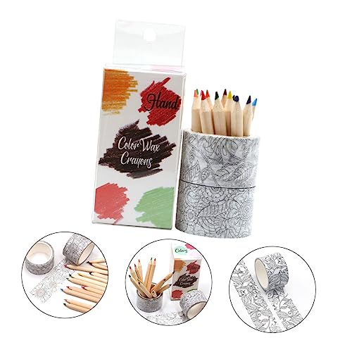 Tofficu 1 Und Papier-set Farbiges Band Sammelalbum Buntes Klebeband Kinder Dekor Washi-tape Selber Machen Dekoratives Klebeband Sammlung Abdeckband Washi-tape Für Kinder Geschenkband Holz von Tofficu