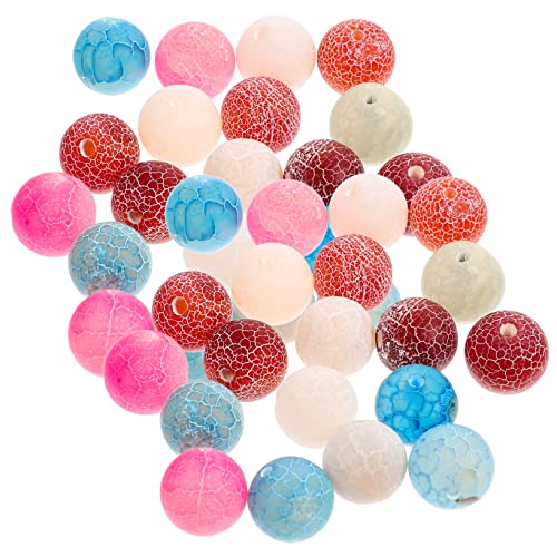 Tofficu 1 gefrostete Achatperlen farbige Perlen Edelstein Halskette Girlande DIY liefert natursteinperlen gemuse the gems Achatperlen selber machen DIY Girlande Perle Stein Achat Colorful von Tofficu