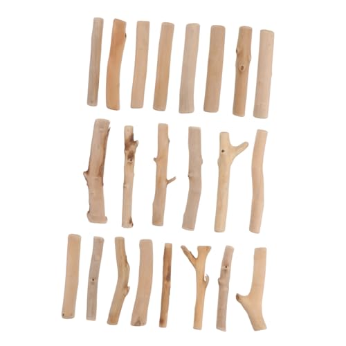 Tofficu 1 kleine Holzleiste naturholz bastelmaterial Holzstäbe für Handarbeiten DIY Dekoration Handwerksbedarf Weihnachtsaufkleber unfertige Holzstöcke Holzstäbchen DIY-Material Khaki von Tofficu