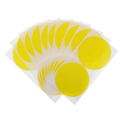 Tofficu 10 Blätter Punktaufkleber Etikett Kreis Aufkleber Runde Geschenkaufkleber Aufkleber Punkte Aufkleber Für Preisschilder Aufkleber Mit Klebepunkten Runde Aufkleber Yellow Papier von Tofficu