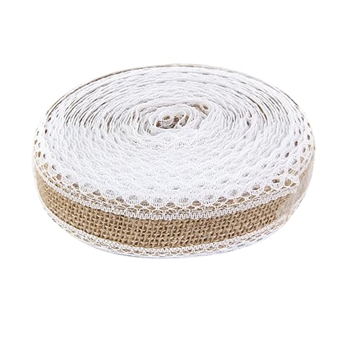 Tofficu 10 Meter Langes Sackleinen Jute Spitzenband Für Basteln Hochzeitsdekoration Und Tischläufer Ideal Für Vintage Stil Geschenkverpackungen Und Festlichkeiten von Tofficu