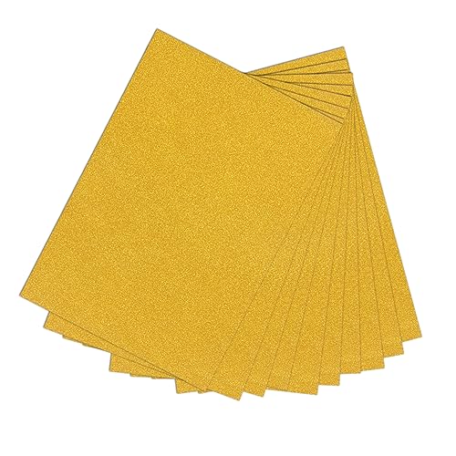 Tofficu 10 Stück A4 Glitzerndes Kartonpapier Gold Selbstklebendes Bastelset Für DIY Projekte Scrapbooking Und Kunsthandwerk Farbiges Glitterpapier Für Kreative Bastelideen von Tofficu