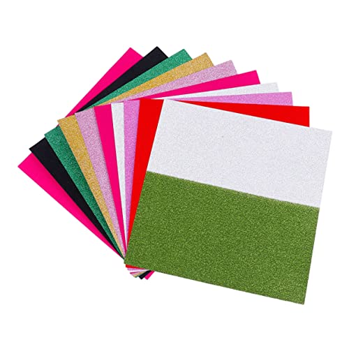 Tofficu 100 Stück 1 Satz Funkelndes Origami Papier Perlmuttfarbenes Kartonpapier Glitzerndes Kartonpapier Buntes Weißes Glitzerkartonpapier von Tofficu