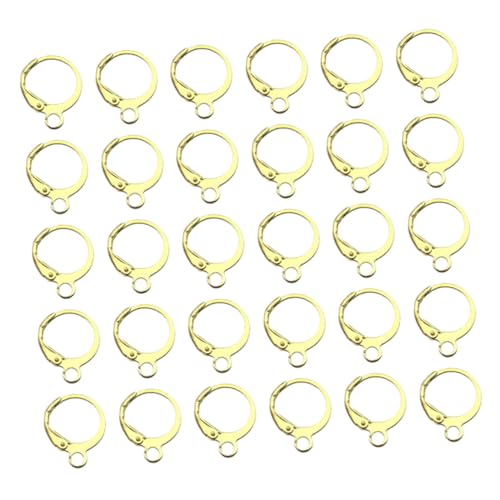 Tofficu 100 Stück Runde Leverback Ohrringhaken aus Goldfarbenem Kupfer Sicherer Verschluss Leicht Glänzend für DIY Schmuckherstellung Ohrschmuck Zubehör für Ohrringe Tofficu 100 Stück Runde Leverback Ohrringhaken aus Goldfarbenem Kupfer Sicherer Verschluss Leicht Glänzend für DIY Schmuckherstellung Ohrschmuck Zubehör für Ohrringe von Tofficu