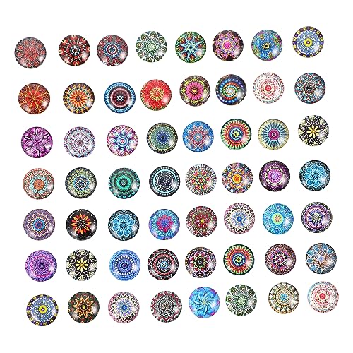 Tofficu 100St Glasfleck Halbrunde Edelstein-Cabochons handgefertigter Schmuckanhänger Zeit Edelstein Abdeckung Halskette Perlen gemuse gems Glasflicken für Heimwerker Glas-Patch-Aufkleber von Tofficu