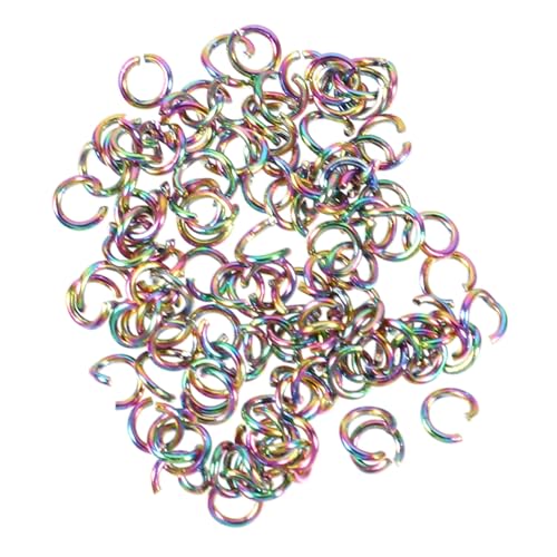 Tofficu 100St Verbindungsring Sprungring Schmuck Sprungring selber machen Sprungringe Schmuckring edelstahlring schmuck machen Schmuckzubehör Biegering für DIY Rostfreier Stahl von Tofficu