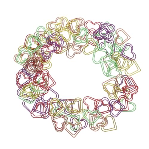 Tofficu 100st Herzförmige Büroklammer Herz Büroklammern Herzförmige Heftklammern Herz-büroklammern Für Das Homeoffice Herz-büroklammern Für Die Schule Herz-büroklammern Für Eisen von Tofficu