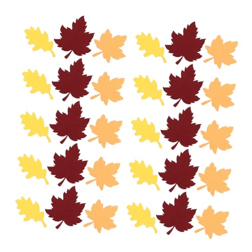 Tofficu Thanksgiving Festival Maple Leaf Konfetti 100pcs Ahorn Blätter Streuen Streuen Tisch Streu Dekorationen von Tofficu