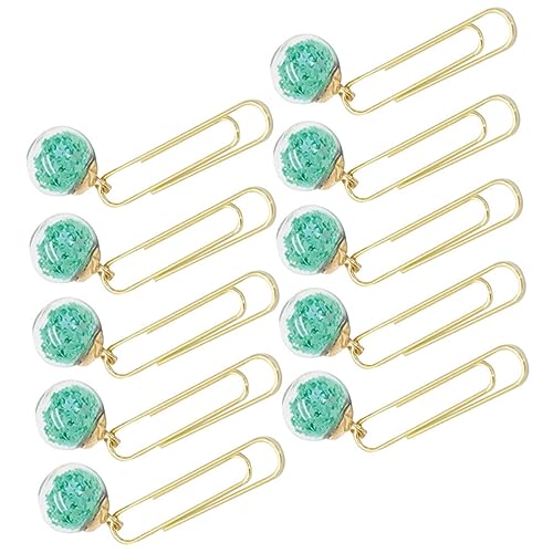 Tofficu 10St Büroklammer exquisite für Papier Schmuckclip goldene Binderklammern Binderclip tierisches Papier bookmarks buch marker scrapbbok Papierstift Lesezeichen-Clips Metall von Tofficu