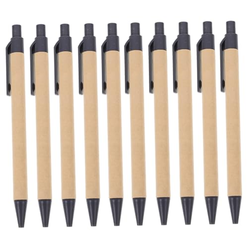 Tofficu 10St Kugelschreiber Farbstifte lustiger Stift Punkt Tintenstifte Mehrfarben Farbtöne Schreibzubehör Büroschreibstift bezaubernder Schreibstift Ergonomische Schulstifte Papier Black von Tofficu