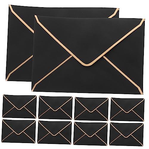 Tofficu 10st Leere Karten Strasssteine Karteikarten Bausätze Zur Kartenherstellung Poly-mailer Visitenkarten Zum Ausdrucken Gold Kartenvorrat Bekanntmachung Blinken Verpackung Papier Black von Tofficu