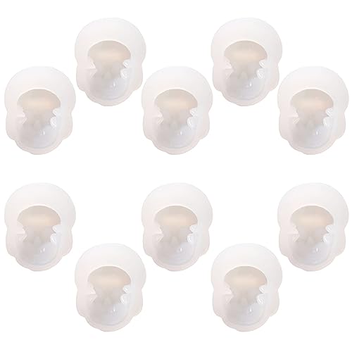 Tofficu 10st Schädelform Fondant Set Zur Herstellung Von Ohrringen Bausatz Ohrstecker Für Damen Schlüsselanhänger Bausätze Halskette Schmuck Perlen Anhänger Diy Form Kieselgel von Tofficu