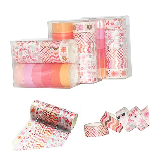 Tofficu 12 Rollen Papierklebeband Selber Machen Bling Dekor Scrapbooking-zubehör Buchband Buchalbum Klebeband Washi-tape-handwerk Klebeband Handwerk Scrapbook-klebeband Fotoalbumband Rot von Tofficu