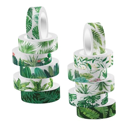 Tofficu 12 Rollen Pflanzenband farbig dekorative Bandblätter Zeitschriftenzubehör Dekoration Blumenband DIY Klebeband Druckband Klebeband grün Scrapbooking Tape Grünes Washi-Tape Aufkleber Tofficu 12 Rollen Pflanzenband farbig dekorative Bandblätter Zeitschriftenzubehör Dekoration Blumenband DIY Klebeband Druckband Klebeband grün Scrapbooking Tape Grünes Washi-Tape Aufkleber von Tofficu