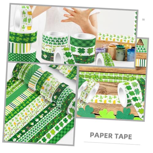 Tofficu 12 Rollen Vintage Washi Tape Klebeband mit Kleeblatt motiv Transparent Selbstklebend Vielseitig für Scrapbooking DIY Bastelprojekte Geschenkdekoration und Tagebuchgestaltung Tofficu 12 Rollen Vintage Washi Tape Klebeband mit Kleeblatt motiv Transparent Selbstklebend Vielseitig für Scrapbooking DIY Bastelprojekte Geschenkdekoration und Tagebuchgestaltung von Tofficu